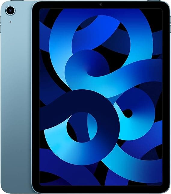 Apple iPad Air (5th Generation): with M1 chip, 10.9-inch Liquid Retina Display, 64GB, Wi-Fi 6, 12MP front/12MP Back Camera, Touch ID, All-Day Battery Life – Blue