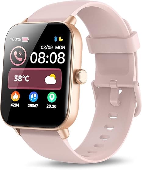 Yoever Fitness Tracker with Alexa, 1.8'' Bluetooth Call Activity Trackers and Smartwatches, SpO2 Heart Rate Sleep Monitor, 100 Sports, IP68 Waterproof Step Calorie Counter Pedometer for iPhone Android